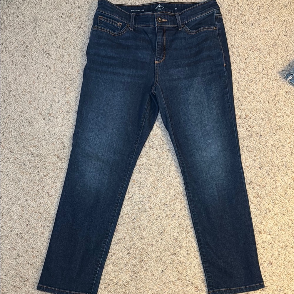 St. John’s bay petite straight leg Women's Blue Jeans